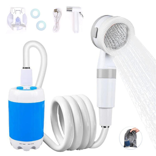 Portable Camping Shower 500Ah Rechargeable Battery Powered